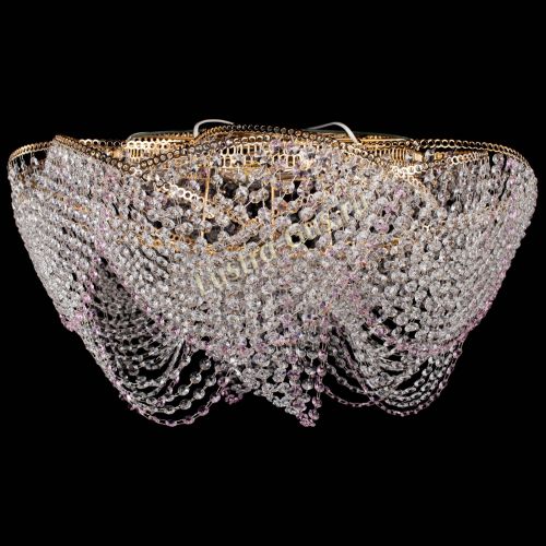 Люстра Галактика №4 розовая в Сочи Гусь Хрустальный