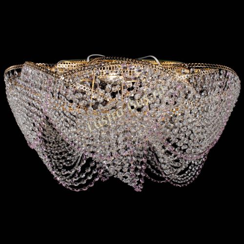 Люстра Галактика №4 розовая в Сочи Гусь Хрустальный