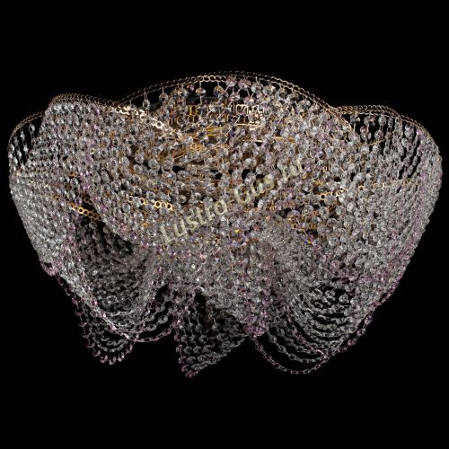 Люстра Галактика №4 розовая в Сочи Гусь Хрустальный