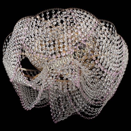 Люстра Галактика №4 розовая в Сочи Гусь Хрустальный