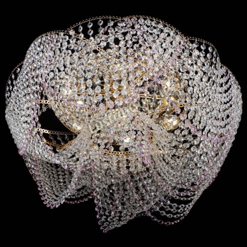 Люстра Галактика №4 розовая в Сочи Гусь Хрустальный