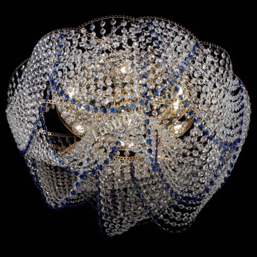 Люстра Галактика №4 синяя в Сочи Гусь Хрустальный