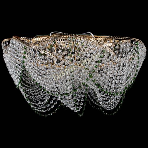 Люстра Галактика №4 зеленая в Сочи Гусь Хрустальный