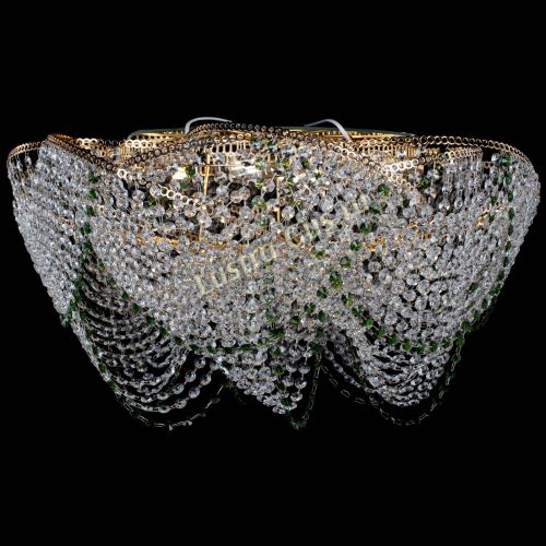 Люстра Галактика №4 зеленая в Сочи Гусь Хрустальный