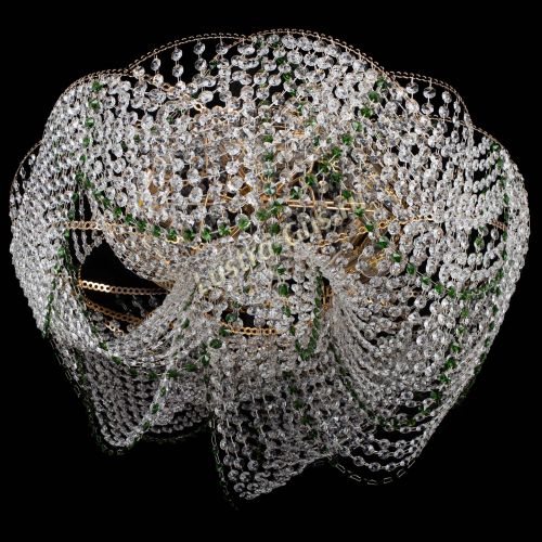 Люстра Галактика №4 зеленая в Сочи Гусь Хрустальный