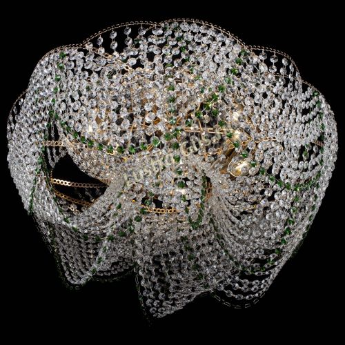 Люстра Галактика №4 зеленая в Сочи Гусь Хрустальный