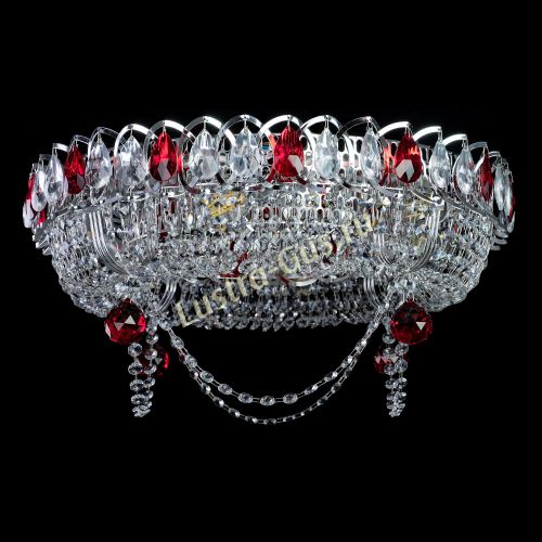 Люстра Глория №1 красная в Сочи Гусь Хрустальный