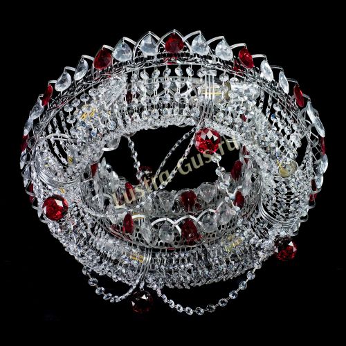 Люстра Глория №1 красная в Сочи Гусь Хрустальный