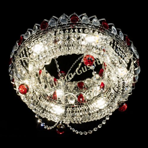 Люстра Глория №1 красная в Сочи Гусь Хрустальный