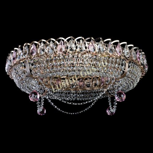 Люстра Глория №1 розовая в Сочи Гусь Хрустальный