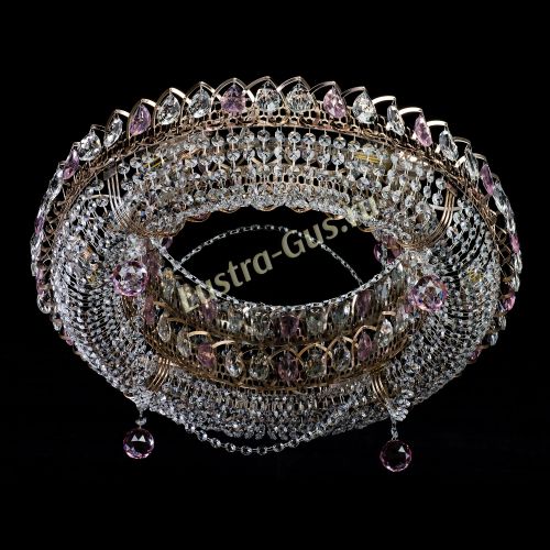 Люстра Глория №1 розовая в Сочи Гусь Хрустальный