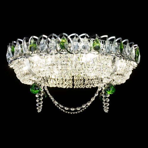 Люстра Глория №1 зеленая в Сочи Гусь Хрустальный
