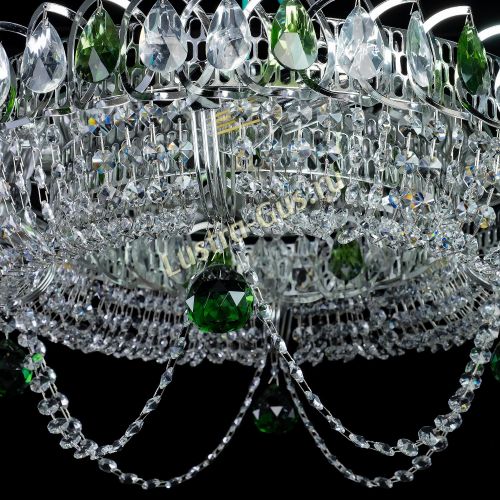 Люстра Глория №1 зеленая в Сочи Гусь Хрустальный