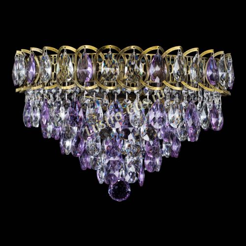 Люстра Грация №1 под бронзу фиолетовая в Сочи Гусь Хрустальный