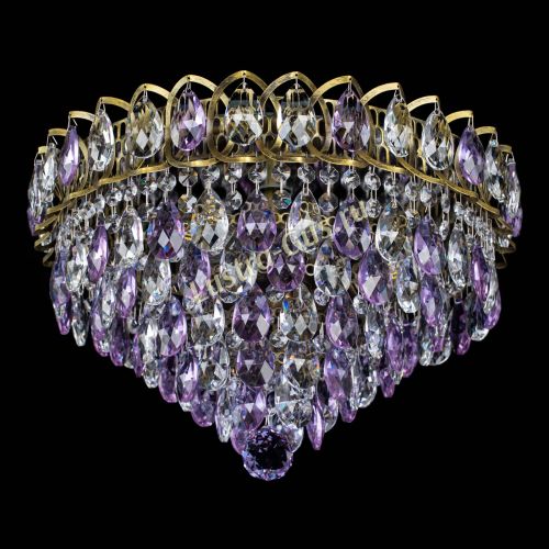 Люстра Грация №1 под бронзу фиолетовая в Сочи Гусь Хрустальный