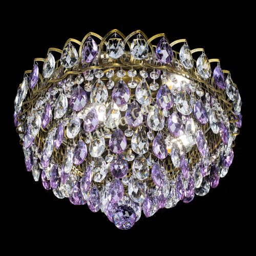 Люстра Грация №1 под бронзу фиолетовая в Сочи Гусь Хрустальный