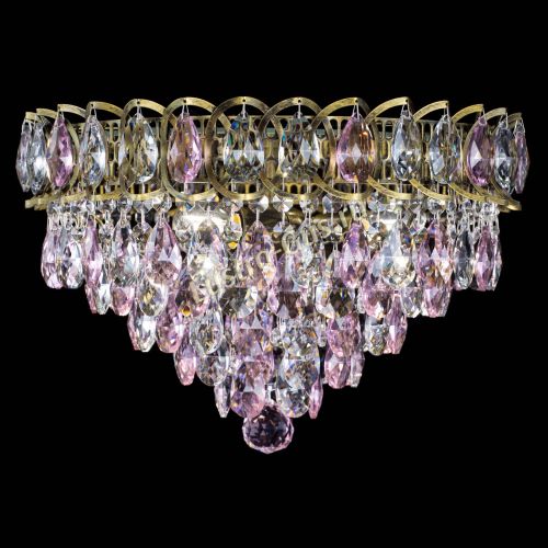 Люстра Грация №1 под бронзу розовая в Сочи Гусь Хрустальный