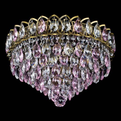 Люстра Грация №1 под бронзу розовая в Сочи Гусь Хрустальный