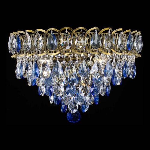 Люстра Грация №1 под бронзу синяя в Сочи Гусь Хрустальный