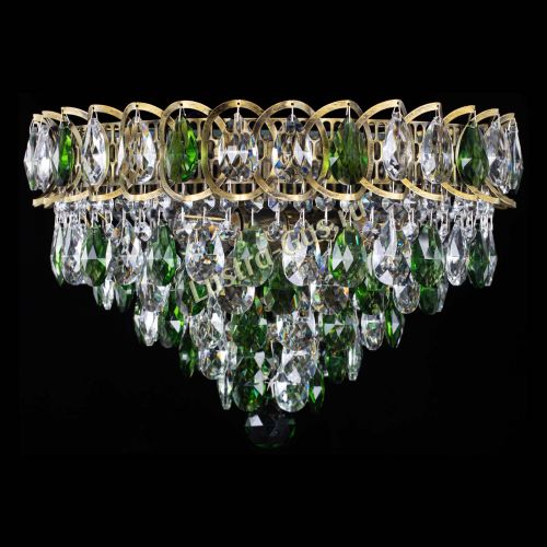 Люстра Грация №1 под бронзу зеленая в Сочи Гусь Хрустальный