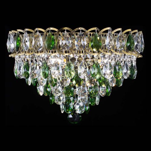 Люстра Грация №1 под бронзу зеленая в Сочи Гусь Хрустальный