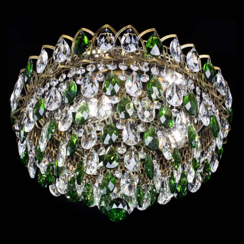 Люстра Грация №1 под бронзу зеленая в Сочи Гусь Хрустальный