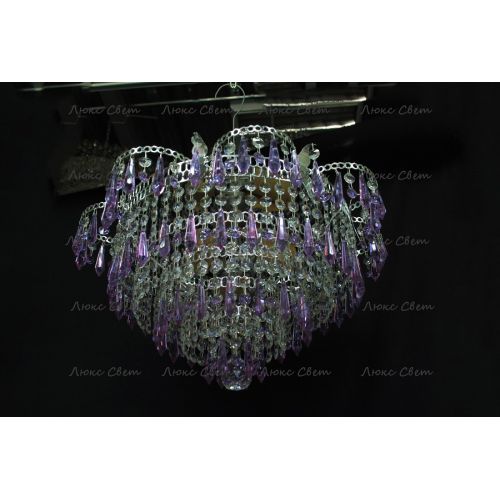 Люстра Ромашка Хризантема фиолетовая большой карашдаш в Сочи Гусь Хрустальный