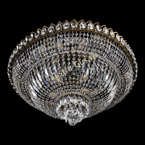 Люстра Хрустальный Каскад №1 700 мм под бронзу в Сочи Гусь Хрустальный