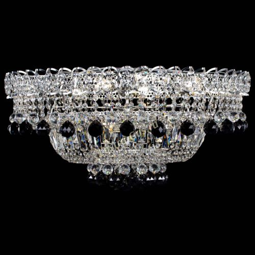 Люстра Хрустальный каскад №3 Шар черная в Сочи Гусь Хрустальный