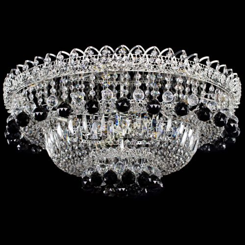 Люстра Хрустальный каскад №3 Шар черная в Сочи Гусь Хрустальный