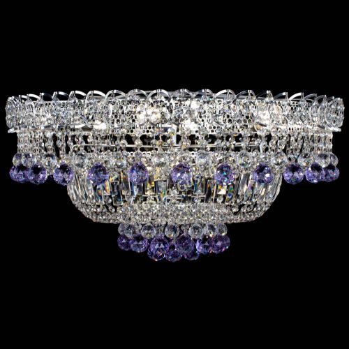 Люстра Хрустальный каскад №3 Шар фиолетовая в Сочи Гусь Хрустальный