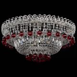 Люстра Хрустальный каскад №3 Шар красная в Сочи