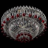 Люстра Хрустальный каскад №3 Шар красная в Сочи