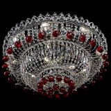 Люстра Хрустальный каскад №3 Шар красная в Сочи