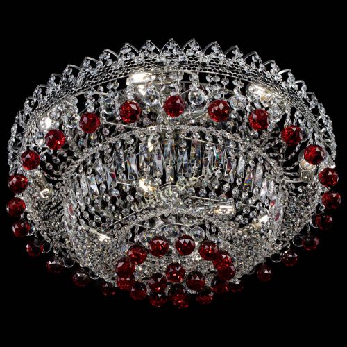 Люстра Хрустальный каскад №3 Шар красная в Сочи Гусь Хрустальный