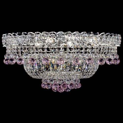 Люстра Хрустальный каскад №3 Шар розовая в Сочи Гусь Хрустальный