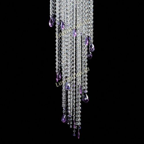 Люстра Хрустальный Каскад №5 фиолетовый в Сочи Гусь Хрустальный