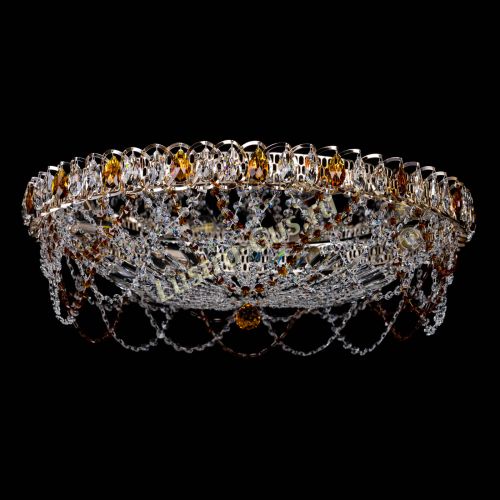 Люстра Каскад Ажур 700 мм чайный в Сочи Гусь Хрустальный