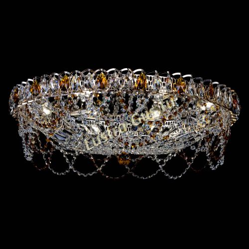 Люстра Каскад Ажур 700 мм чайный в Сочи Гусь Хрустальный