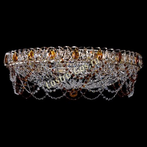 Люстра Каскад Ажур 700 мм чайный в Сочи Гусь Хрустальный