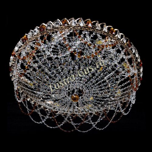 Люстра Каскад Ажур 700 мм чайный в Сочи Гусь Хрустальный