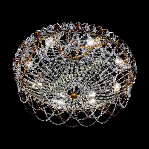 Люстра Каскад Ажур 700 мм чайный в Сочи Гусь Хрустальный