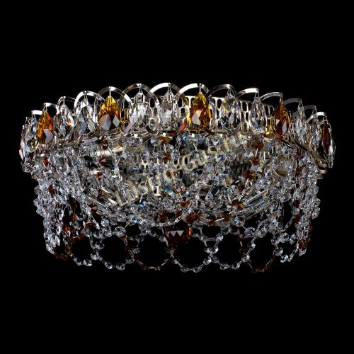 Люстра Хрустальный Каскад Ажур чайный в Сочи Гусь Хрустальный