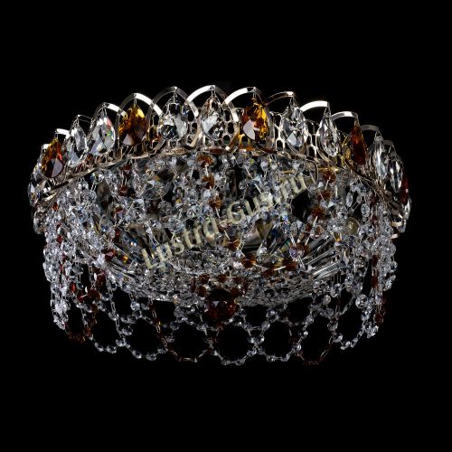 Люстра Хрустальный Каскад Ажур чайный в Сочи Гусь Хрустальный