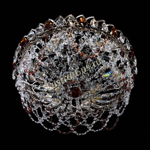 Люстра Хрустальный Каскад Ажур чайный в Сочи Гусь Хрустальный