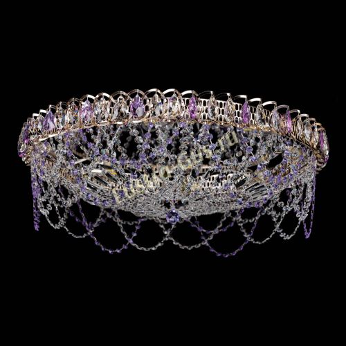 Люстра Каскад Ажур 700 мм фиолетовый в Сочи Люстра Каскад Ажур 700 мм фиолетовый в Сочи