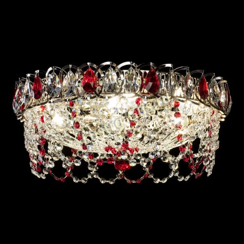Люстра Хрустальный Каскад Ажур красный в Сочи Гусь Хрустальный