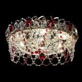 Люстра Хрустальный Каскад Ажур красный в Сочи