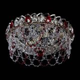 Люстра Хрустальный Каскад Ажур красный в Сочи