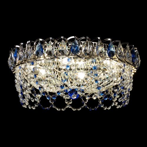 Люстра Хрустальный Каскад Ажур синий в Сочи Гусь Хрустальный